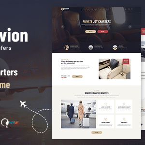 alavion private jet charters wordpress theme