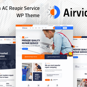 airvice ac repair services wordpress theme + rtl